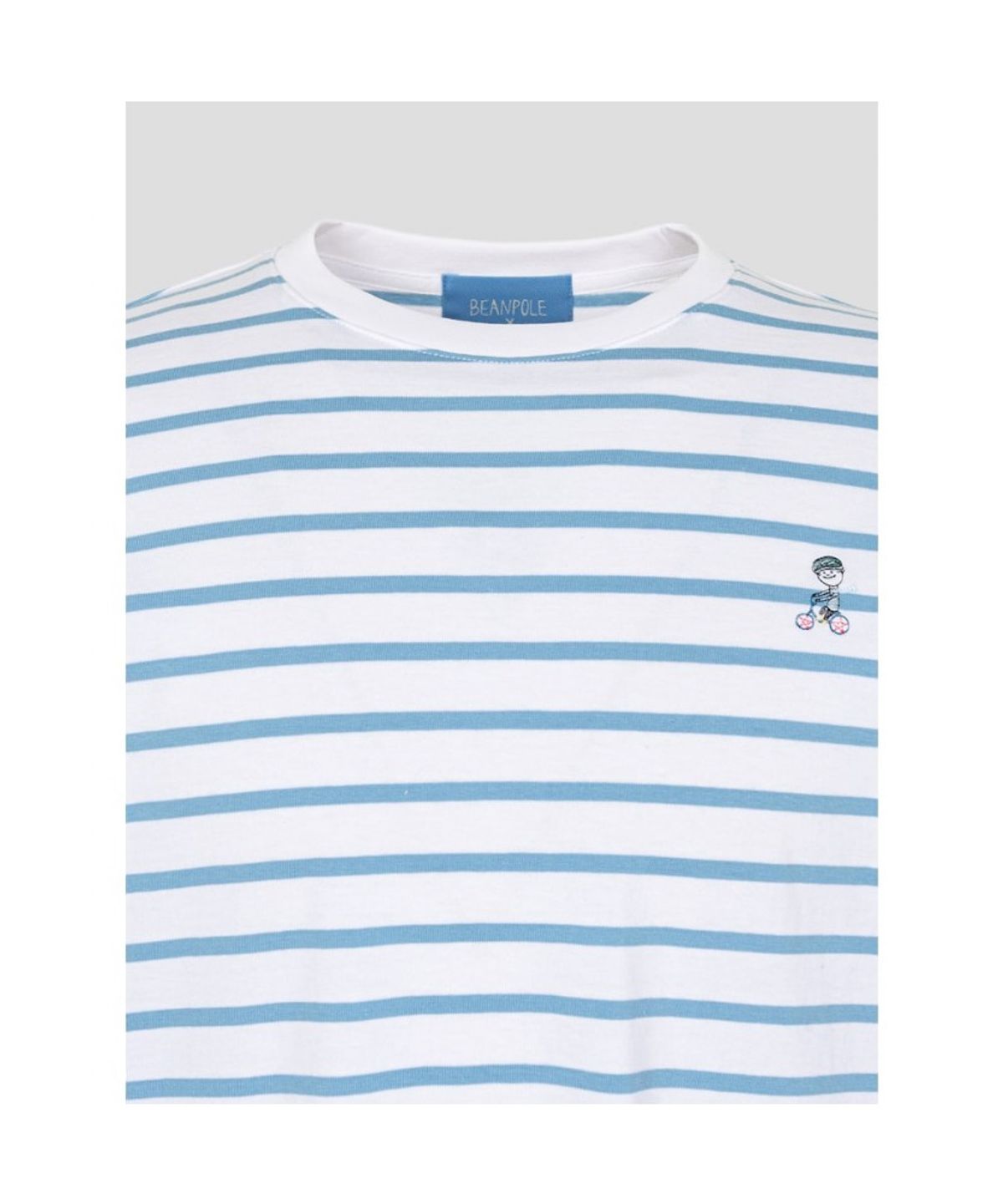빈폴 멘(BEANPOLE MEN) [정희기] 스트라이프 반소매 티셔츠  화이트