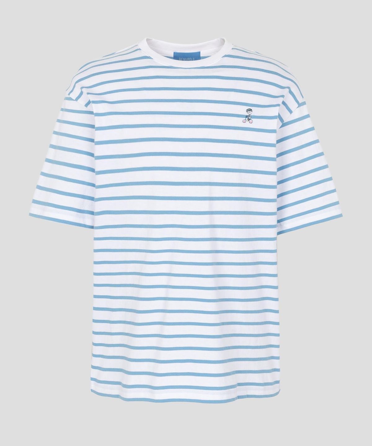 빈폴 멘(BEANPOLE MEN) [정희기] 스트라이프 반소매 티셔츠  화이트