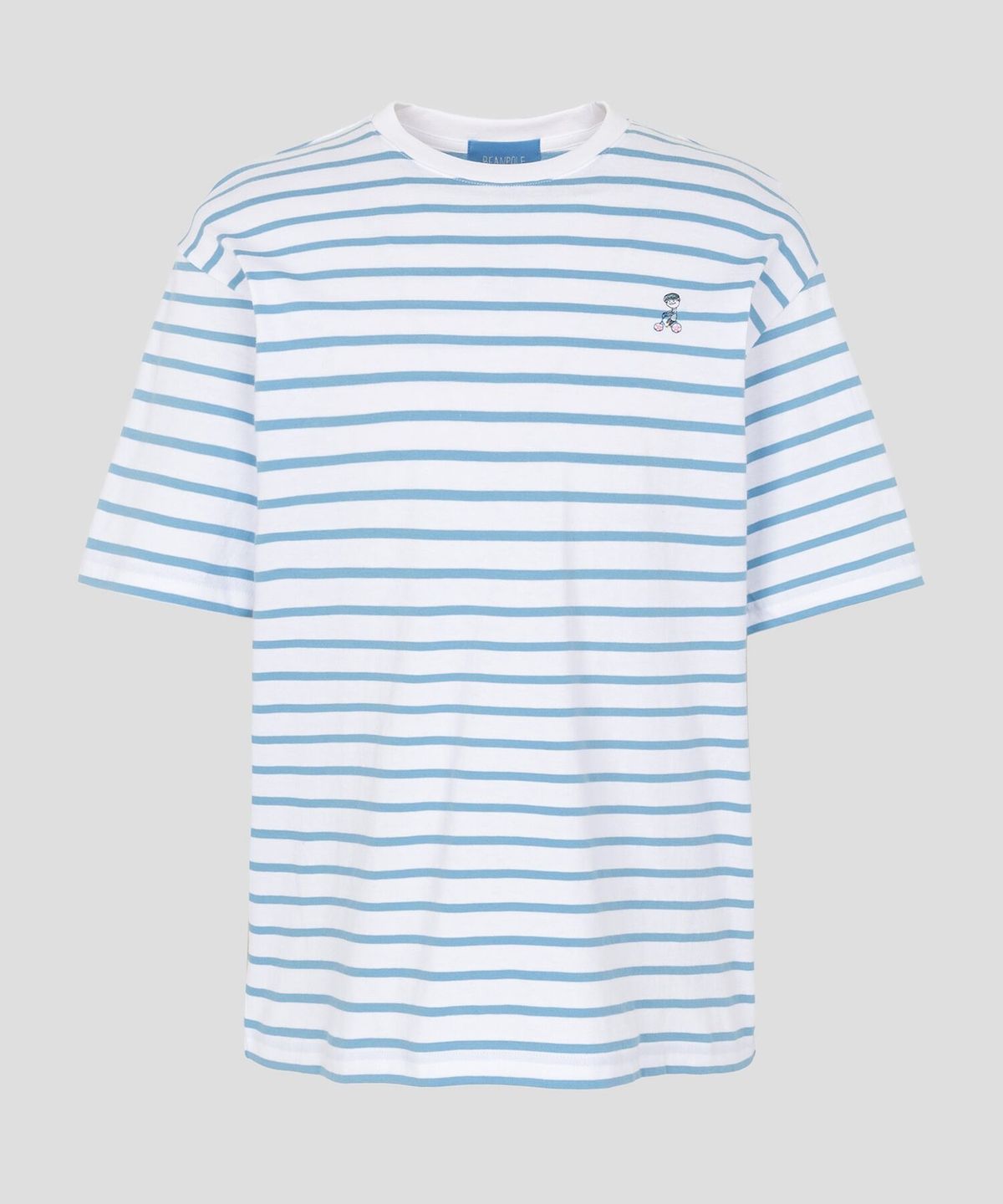 빈폴 멘(BEANPOLE MEN) [정희기] 스트라이프 반소매 티셔츠  화이트