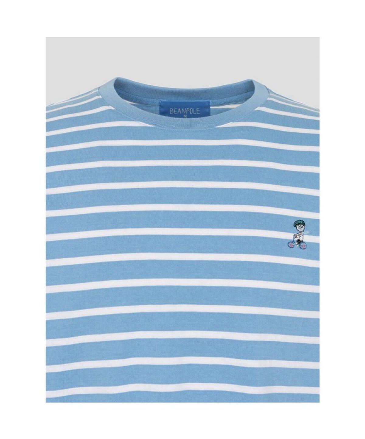 빈폴 멘(BEANPOLE MEN) [정희기] 스트라이프 반소매 티셔츠  스카이 블루