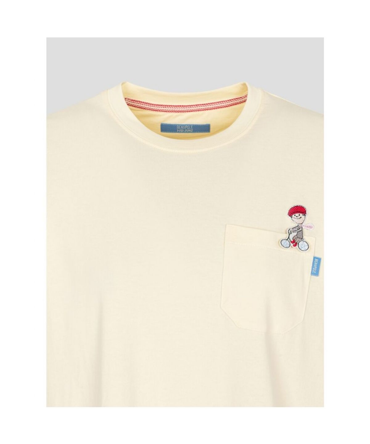 빈폴 레이디스(BEANPOLE LADIES) [정희기] 포켓 반소매 티셔츠  옐로우 (BF6742K02E)