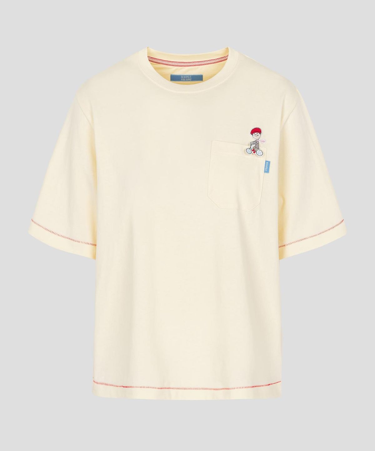 빈폴 레이디스(BEANPOLE LADIES) [정희기] 포켓 반소매 티셔츠  옐로우 (BF6742K02E)
