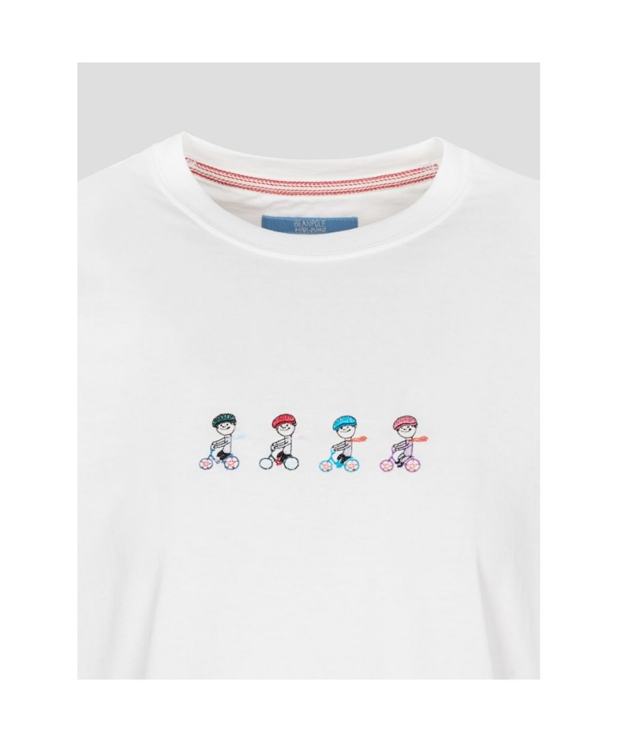 빈폴 레이디스(BEANPOLE LADIES) [정희기] 자전거 아트웍 반소매 티셔츠  아이보리 (BF6742K010)