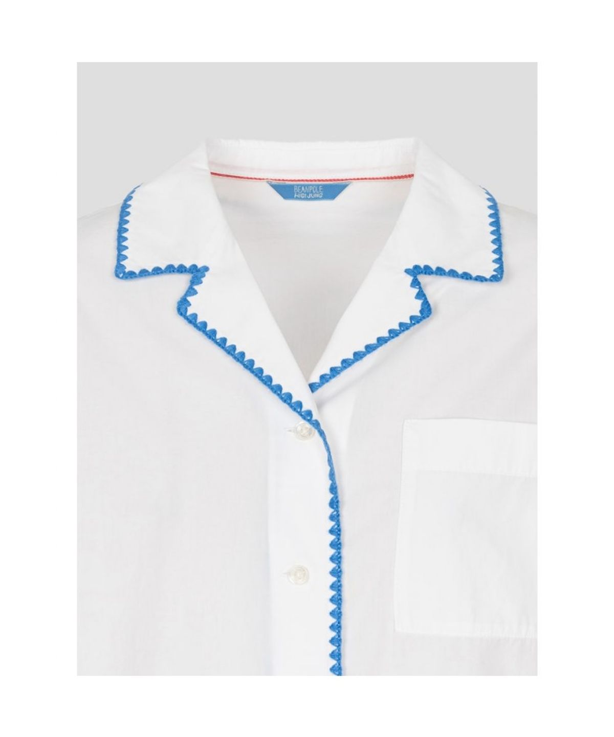 빈폴 레이디스(BEANPOLE LADIES) [정희기] 오픈칼라 반소매 셔츠  아이보리 (BF6765K020)
