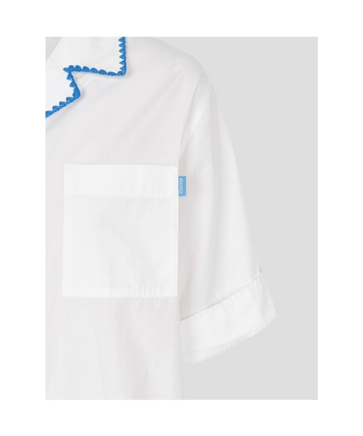 빈폴 레이디스(BEANPOLE LADIES) [정희기] 오픈칼라 반소매 셔츠  아이보리 (BF6765K020)