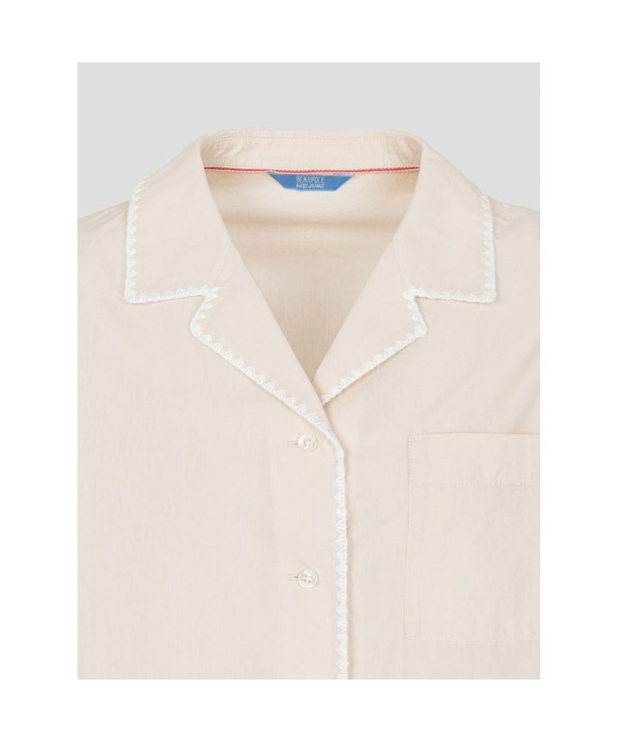 빈폴 레이디스(BEANPOLE LADIES) [정희기] 오픈칼라 반소매 셔츠  옐로우 (BF6765K02E)
