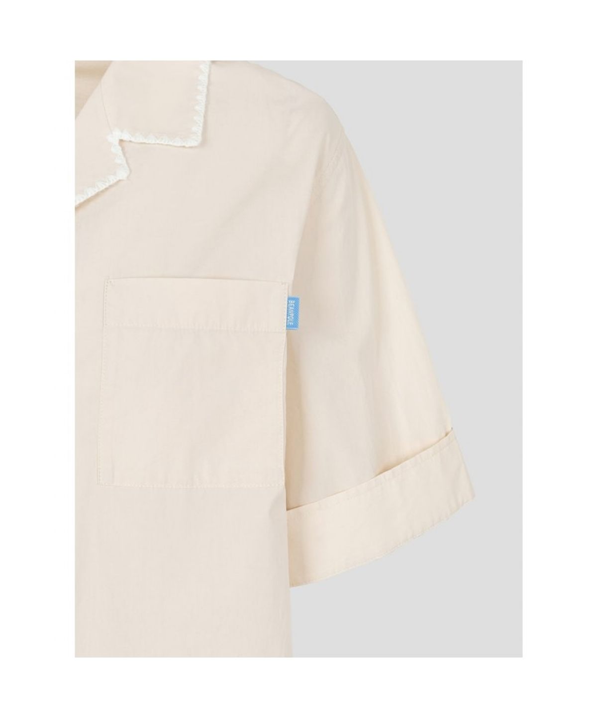 빈폴 레이디스(BEANPOLE LADIES) [정희기] 오픈칼라 반소매 셔츠  옐로우 (BF6765K02E)