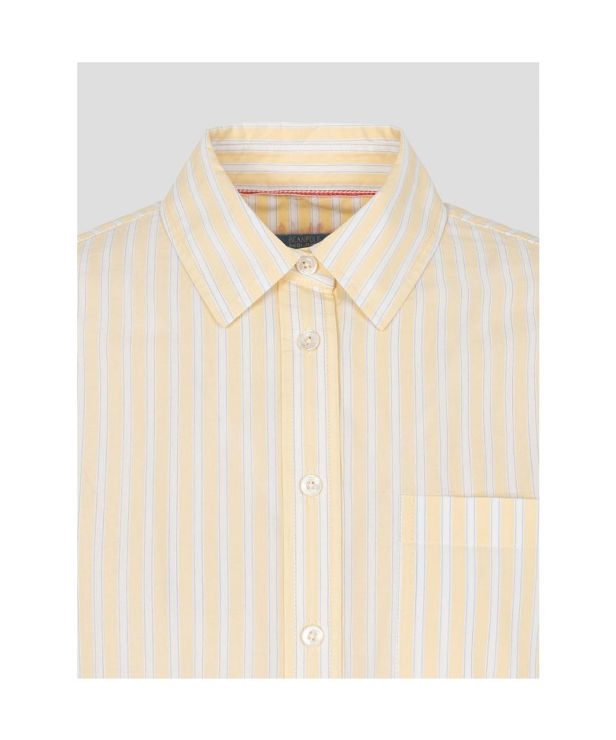 빈폴 레이디스(BEANPOLE LADIES) [정희기] 스트라이프 긴소매 셔츠  옐로우 (BF6764K01E)