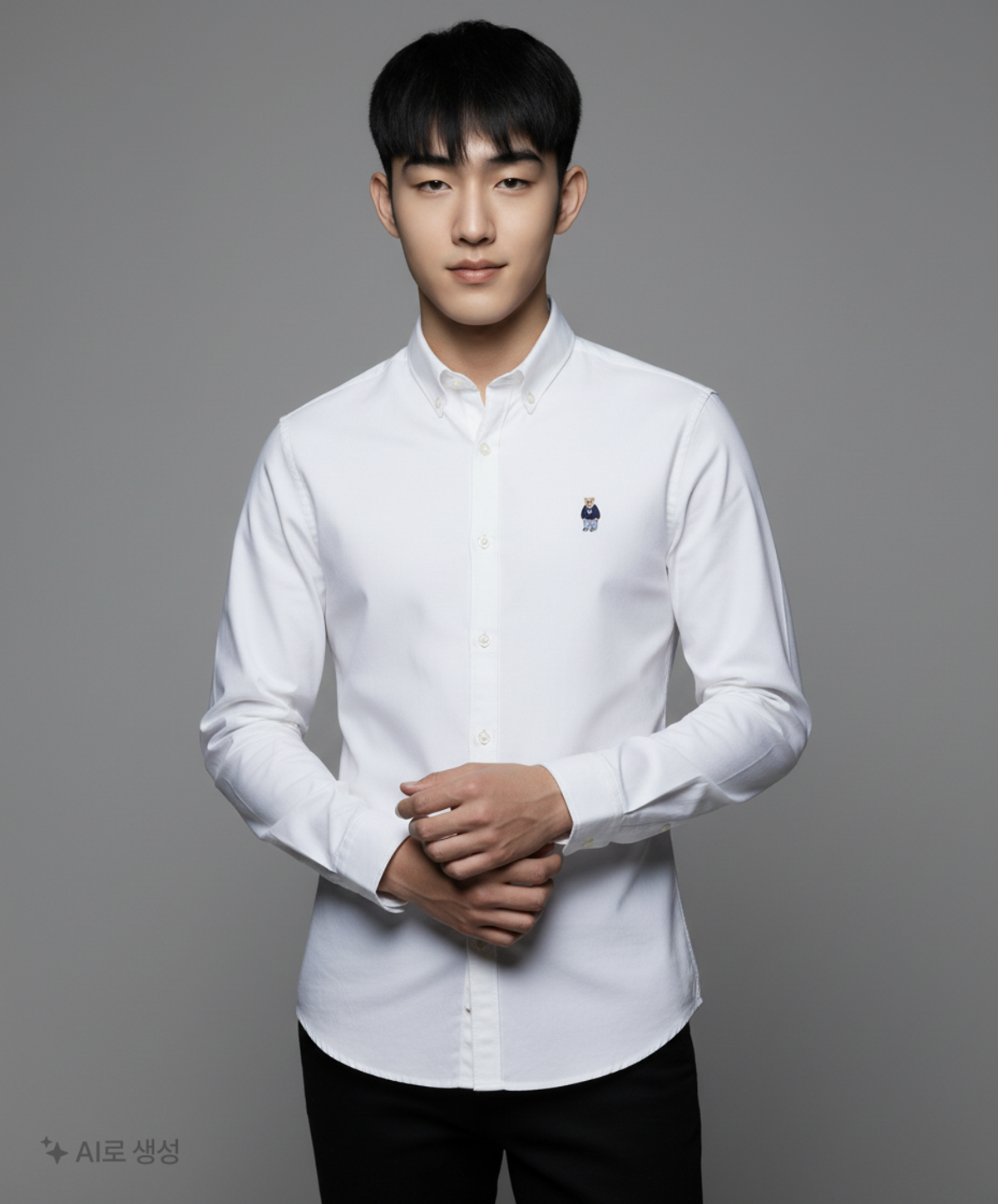 후아유(WHO.A.U) 스티브 옥스포드 셔츠 [그레이] WHYWD2301U M