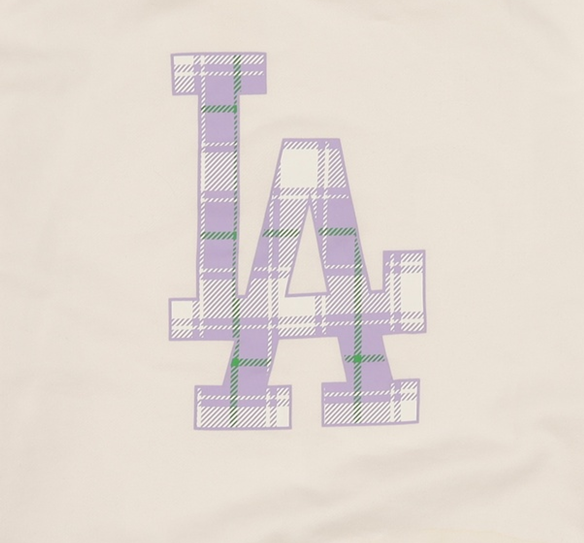엠엘비(MLB) 체크 백 빅로고 오버핏 맨투맨 LA (Ivory) XL