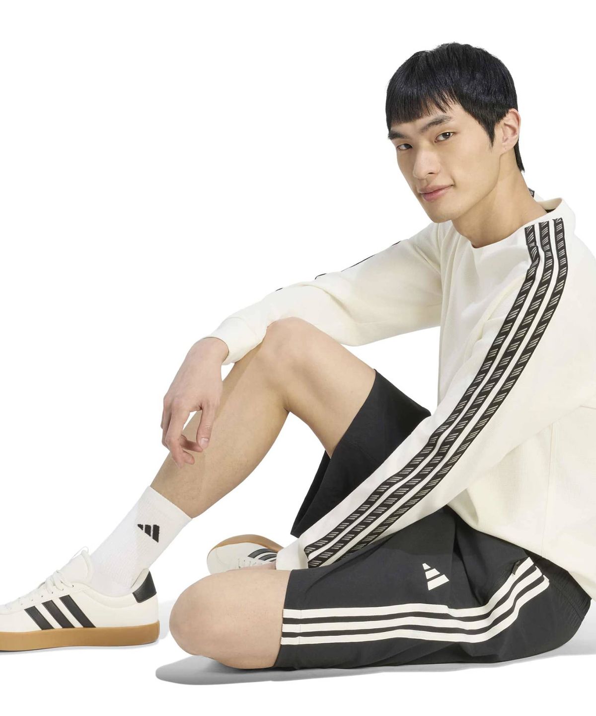 아디다스(ADIDAS) 3-스트라이프 클럽 숏 팬츠 - 블랙 / KX0496