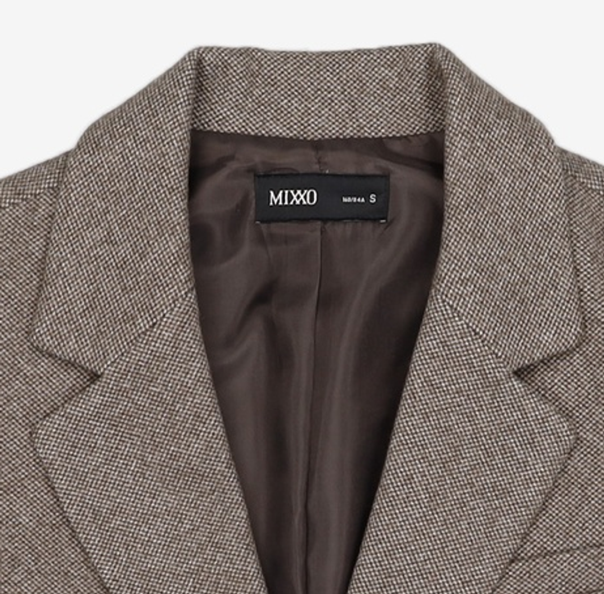 미쏘(MIXXO) 체크 일자핏 싱글 자켓 MIWJKB13PG S