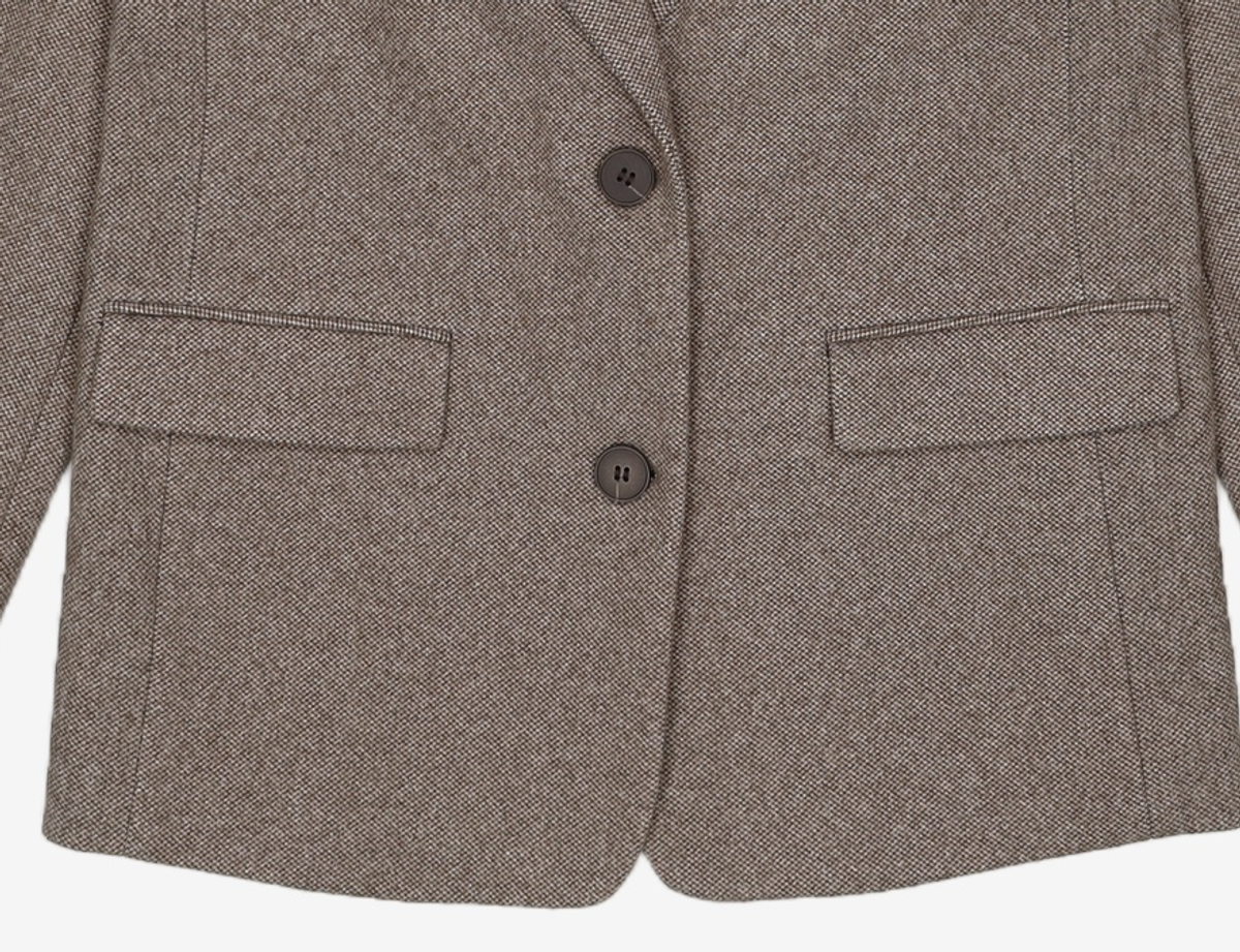 미쏘(MIXXO) 체크 일자핏 싱글 자켓 MIWJKB13PG S