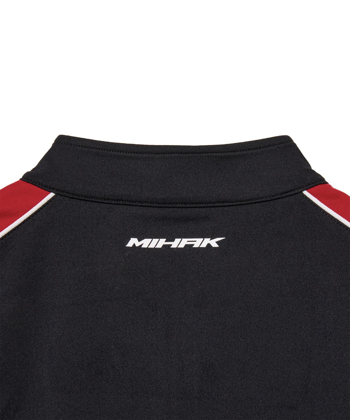 미학(MIHAK) 컬러 블록 슬리브리스 집업 자켓 (BLACK)