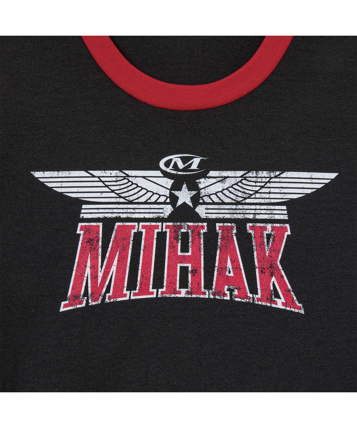 미학(MIHAK) 헤리티지 로드 링거 크롭 티셔츠 (BLACK)
