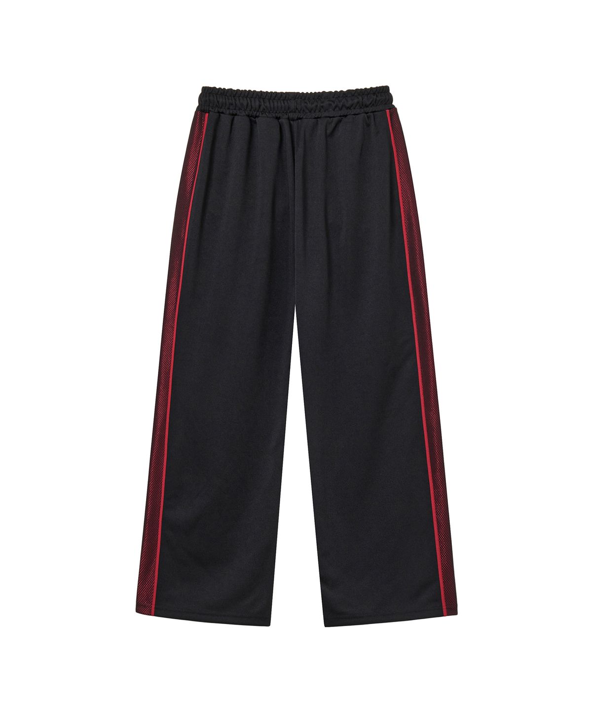 미학(MIHAK) 스폰서 로고 메쉬 저지 와이드 팬츠 (BLACK/RED)