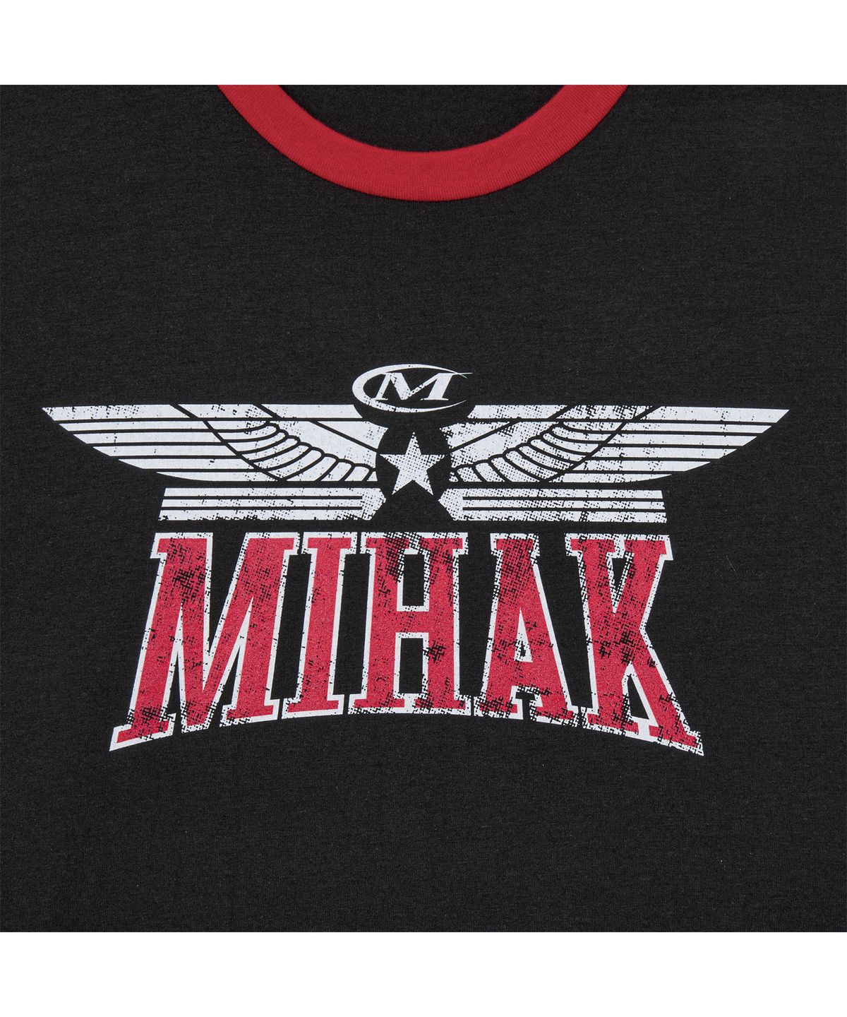 미학(MIHAK) 헤리티지 로드 링거 머슬핏 티셔츠 (BLACK)