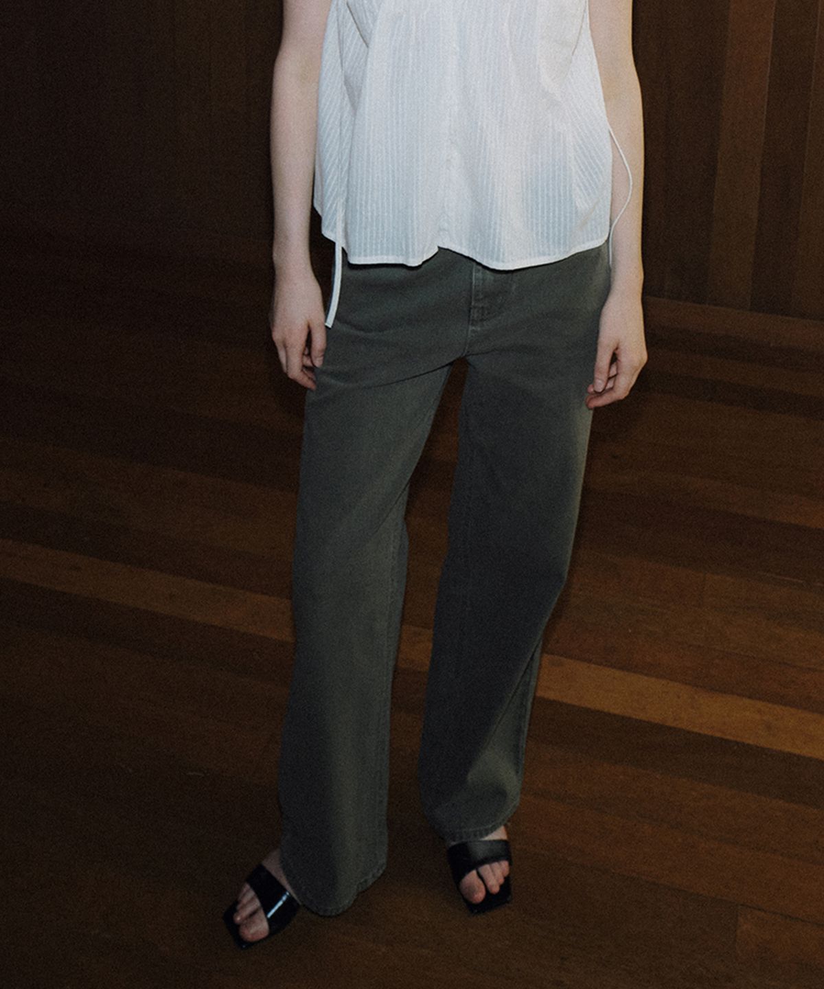 108파운드(108POUND) Edge Dying Jean_Khaki
