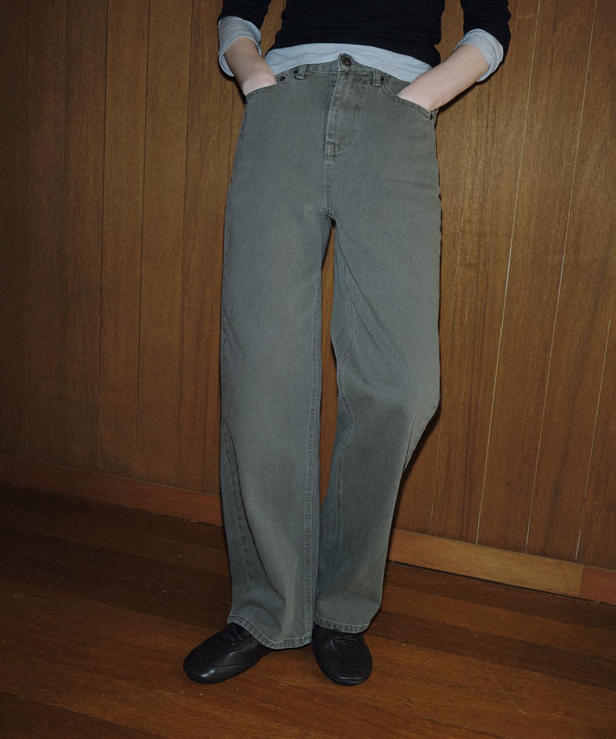 108파운드(108POUND) Edge Dying Jean_Khaki