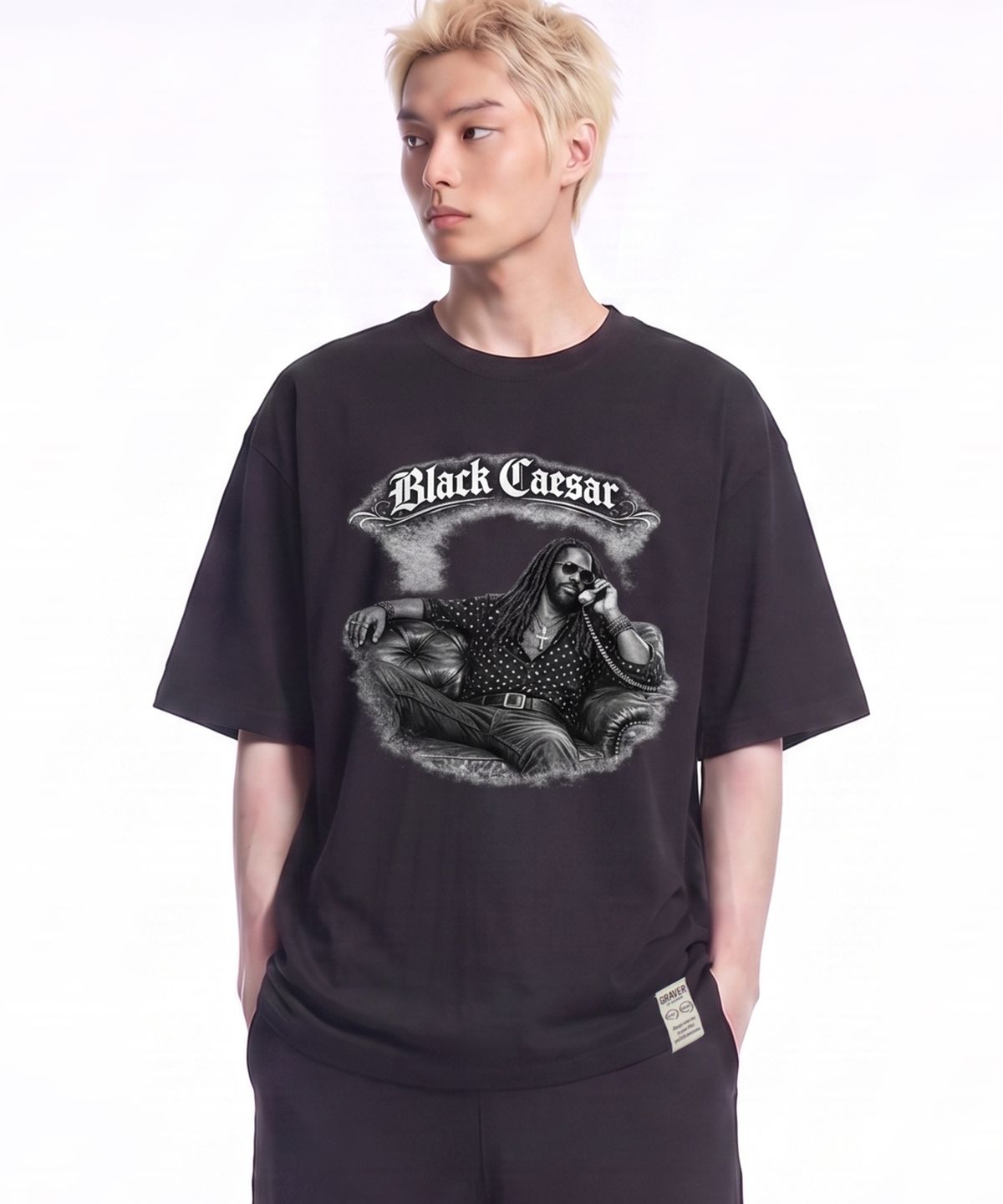 그레이버 오디너리(GRAVER ORDINARY) [ODNR UNISEX]Black Ceasar 반팔 티셔츠_2color