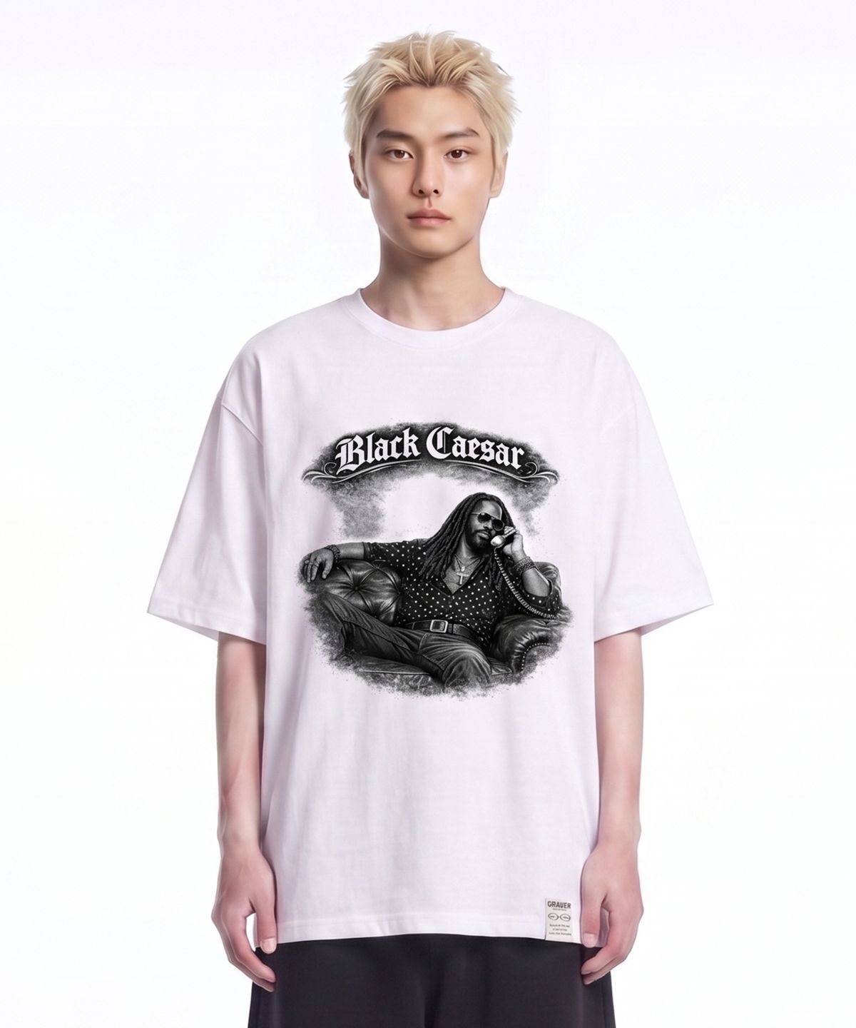 그레이버 오디너리(GRAVER ORDINARY) [ODNR UNISEX]Black Ceasar 반팔 티셔츠_2color