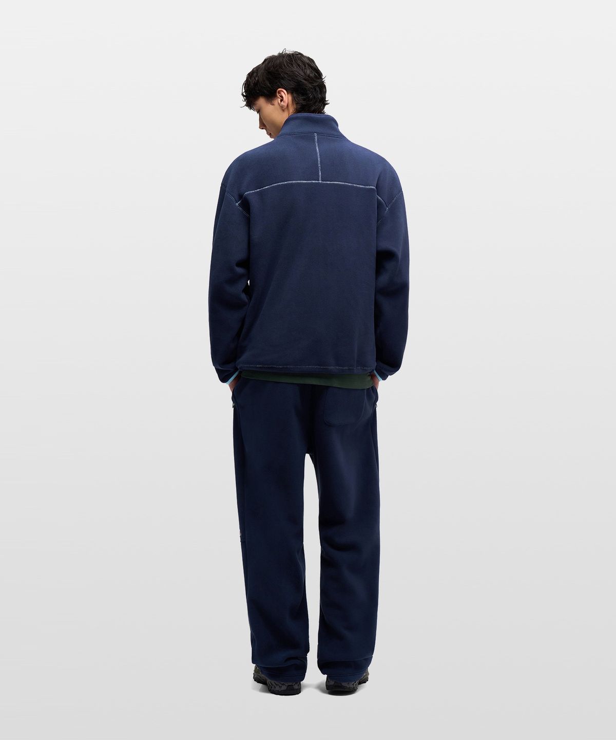 잔스포츠(JANSPORT) 로고 플리스 자켓 NAVY