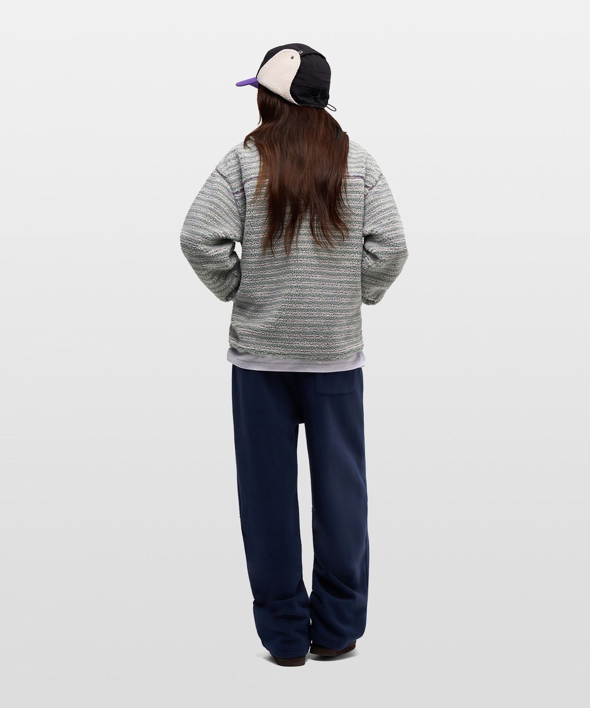 잔스포츠(JANSPORT) 로고 패턴 플리스 자켓 GREY