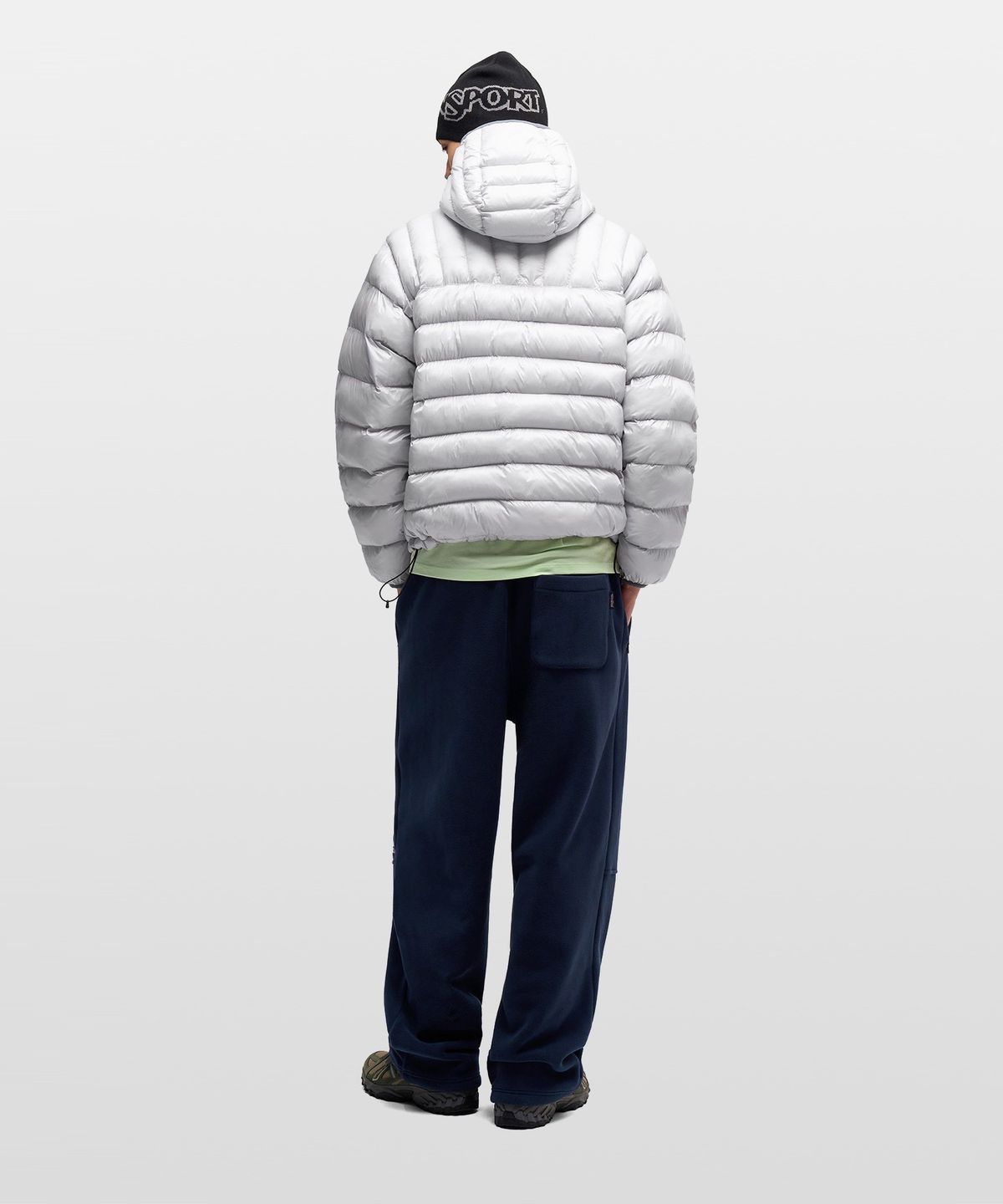 잔스포츠(JANSPORT) 베이직 로고 경량 패딩 LIGHT GREY