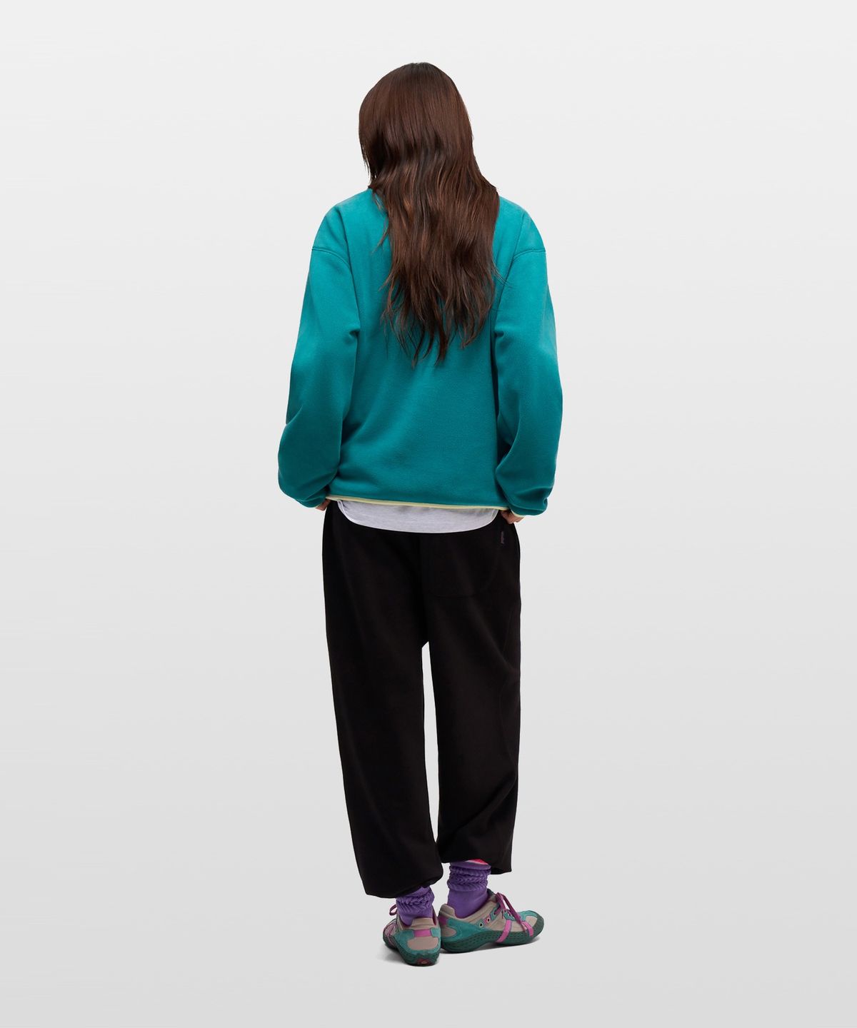 잔스포츠(JANSPORT) 로고 플리스 풀오버 MINT