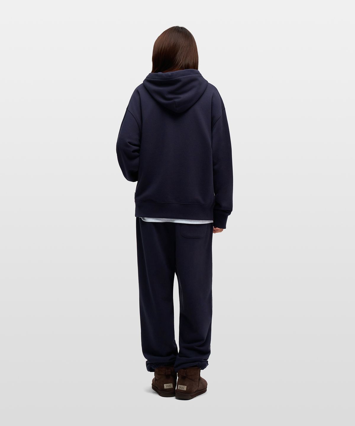 잔스포츠(JANSPORT) 베이직 로고 후드집업 Navy