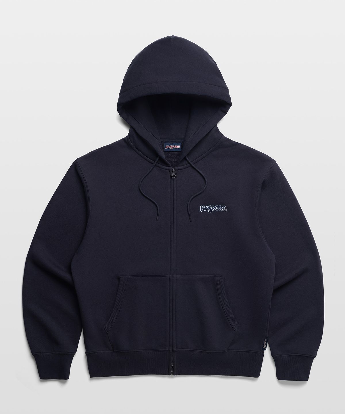 잔스포츠(JANSPORT) 베이직 로고 후드집업 Navy