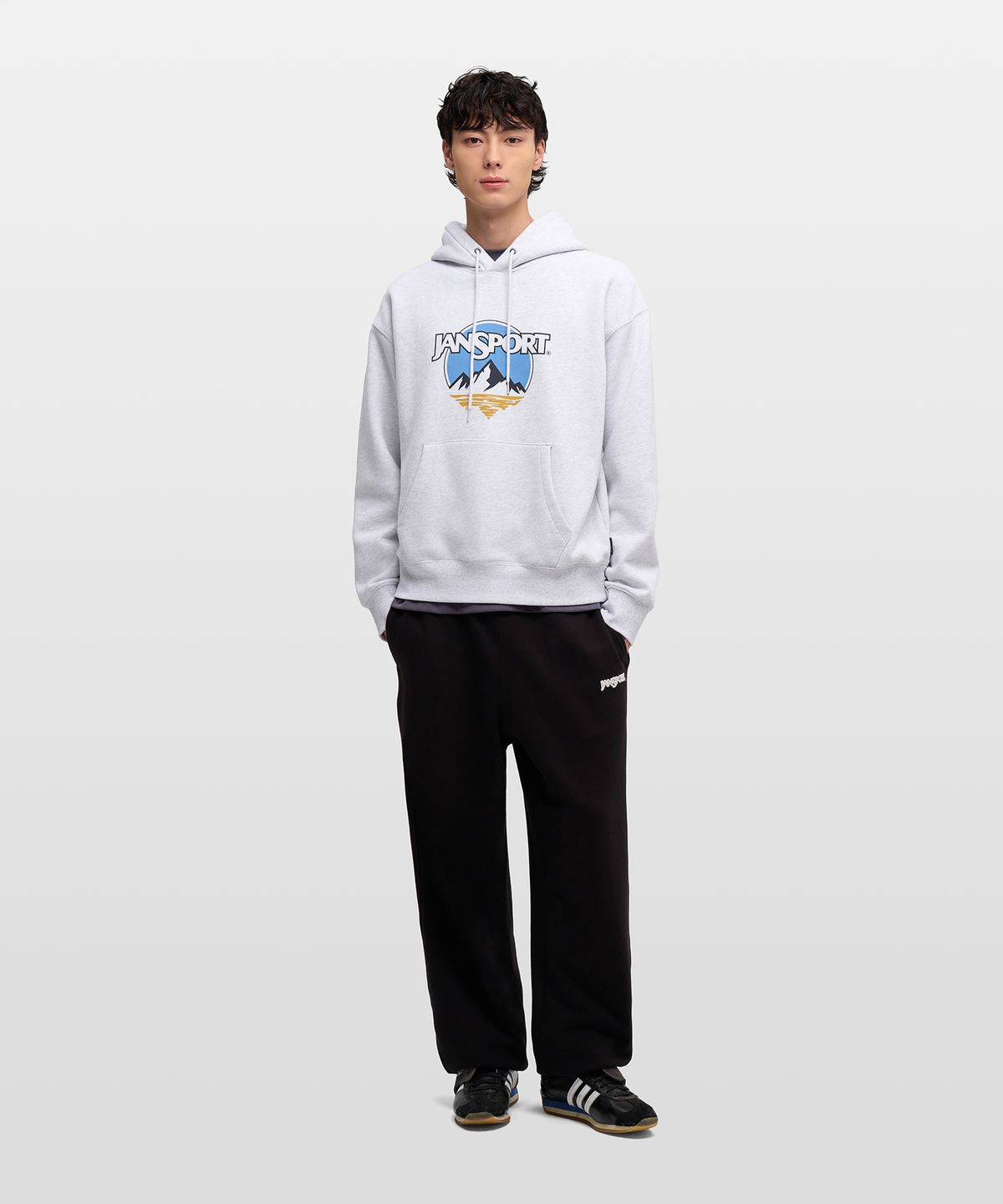 잔스포츠(JANSPORT) 리니어 마운틴 후디 MELANGE