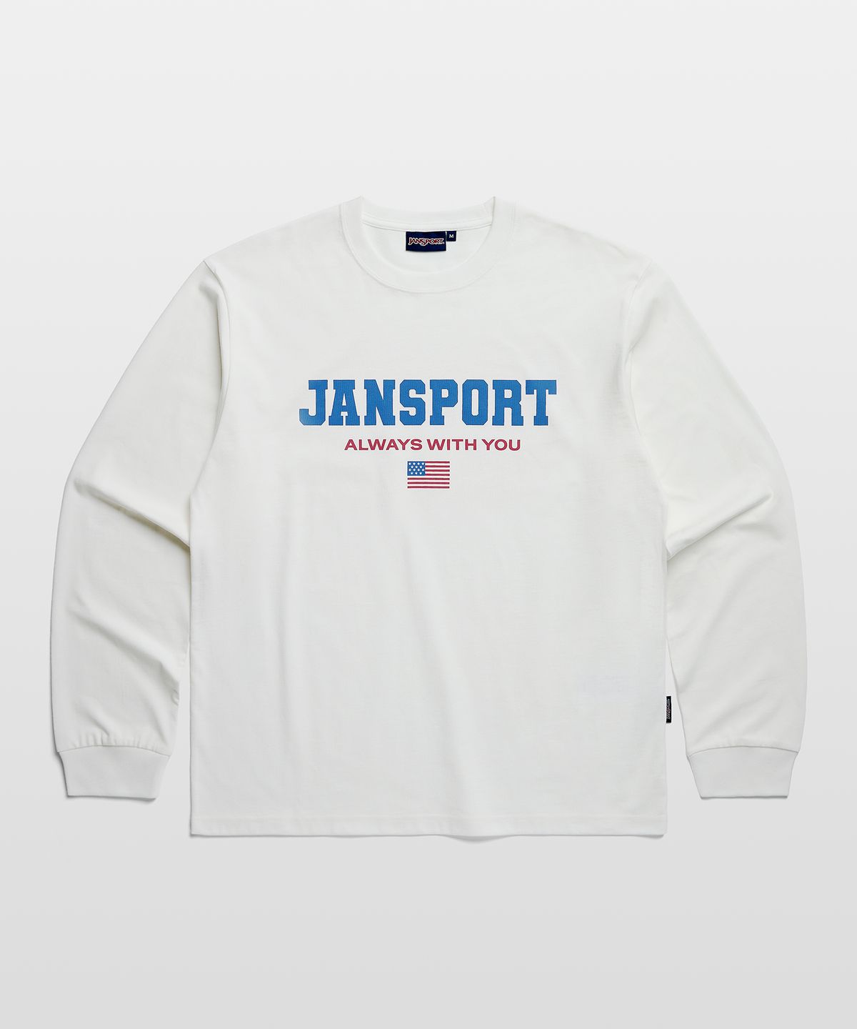 잔스포츠(JANSPORT) 그래픽 로고 롱슬리브 WHITE