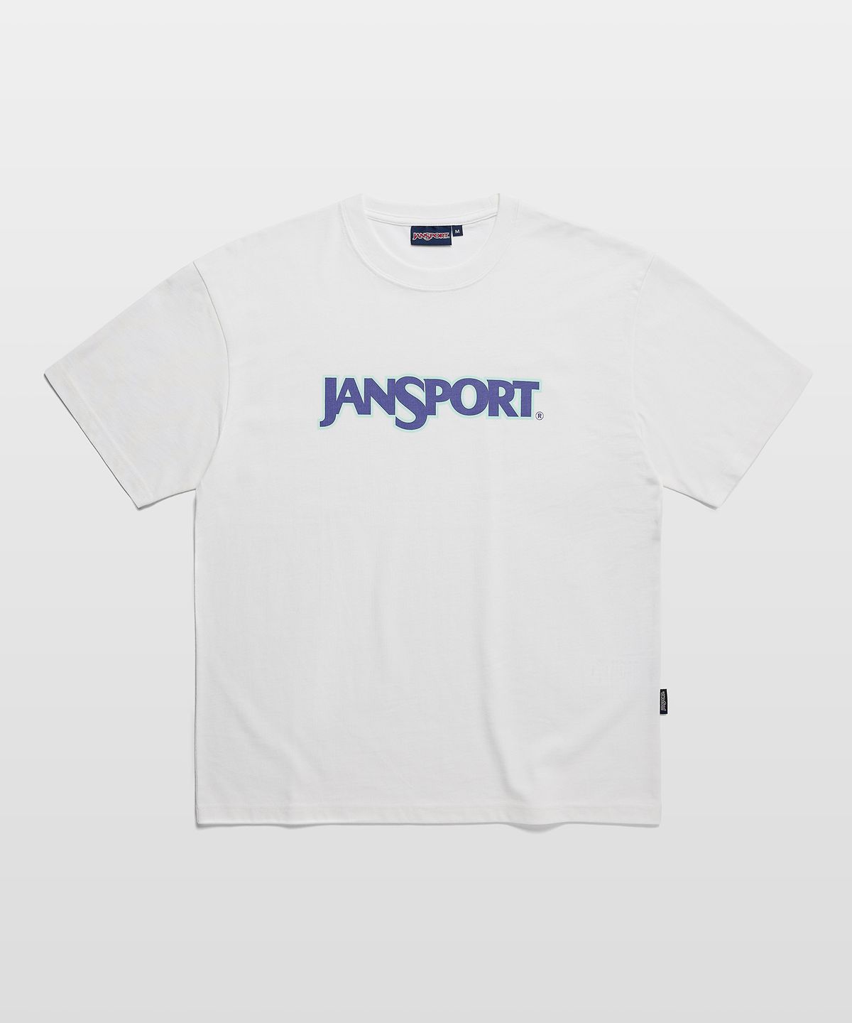 잔스포츠(JANSPORT) 베이직 로고 티셔츠 WHITE