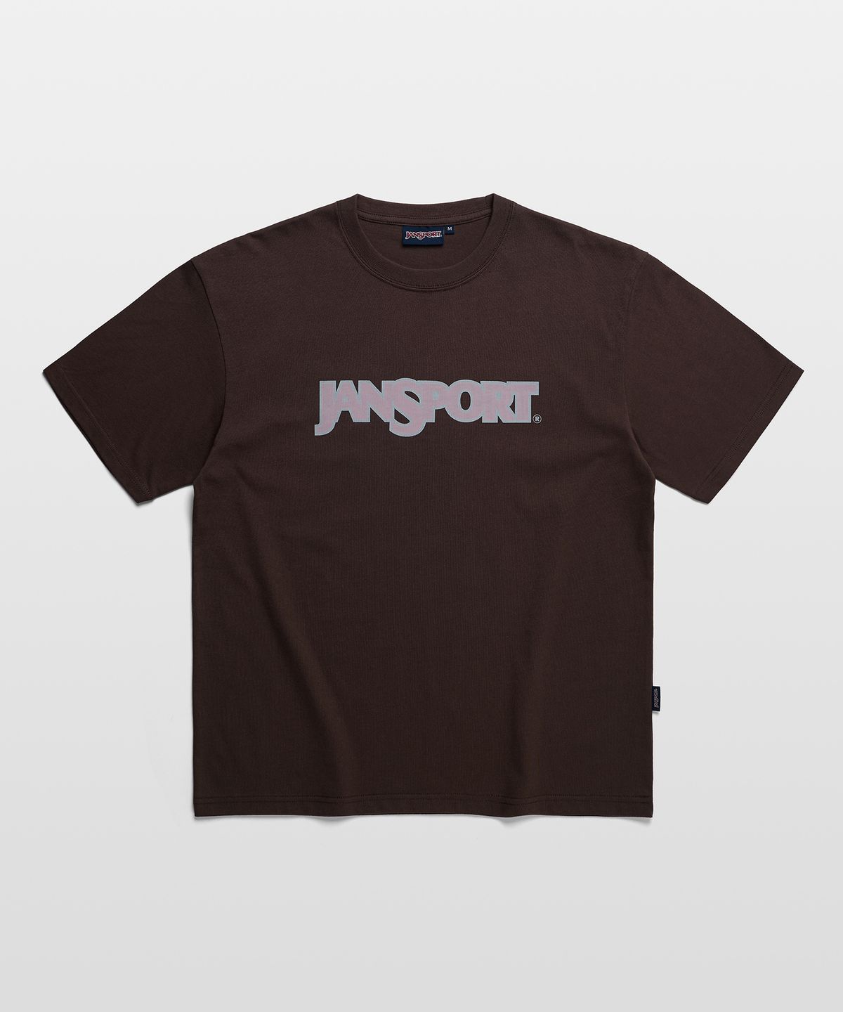 잔스포츠(JANSPORT) 베이직 로고 티셔츠 BROWN