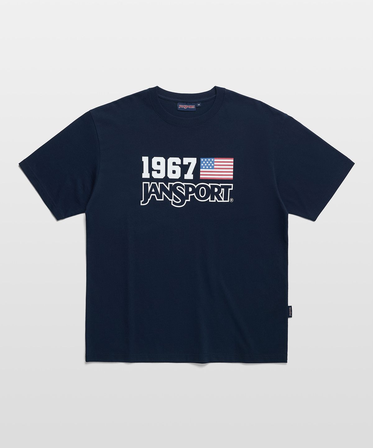 잔스포츠(JANSPORT) 그래픽 로고 티셔츠 NAVY