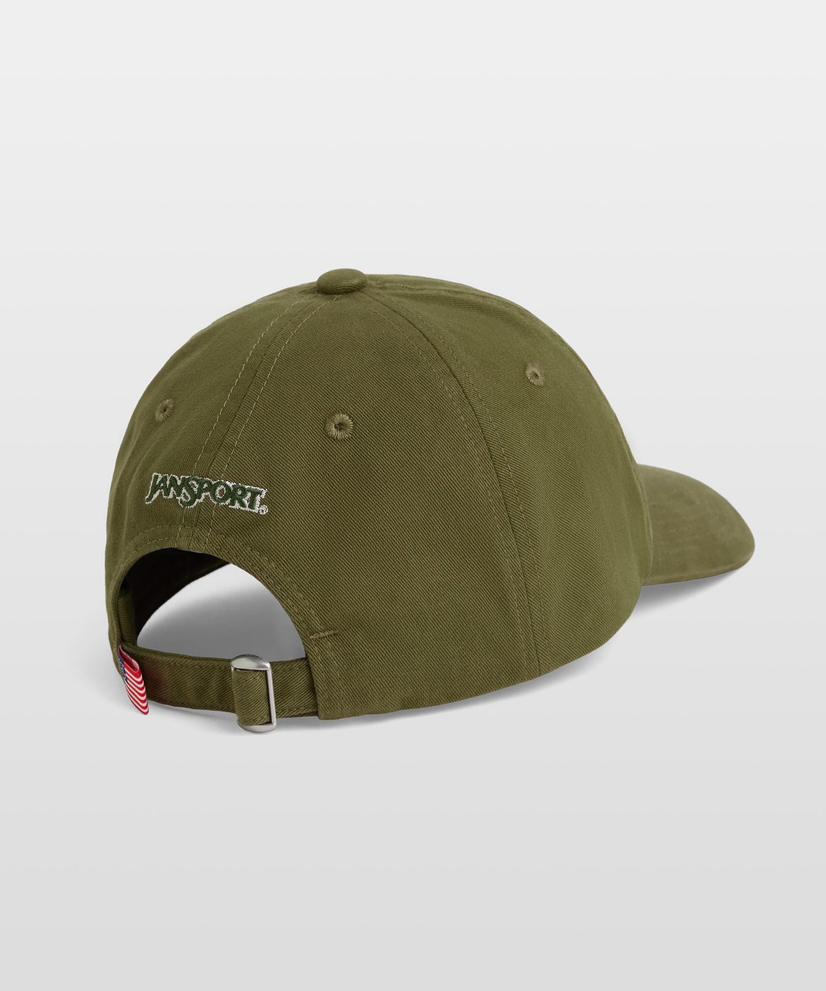 잔스포츠(JANSPORT) 리니어 로고 캡 OLIVE