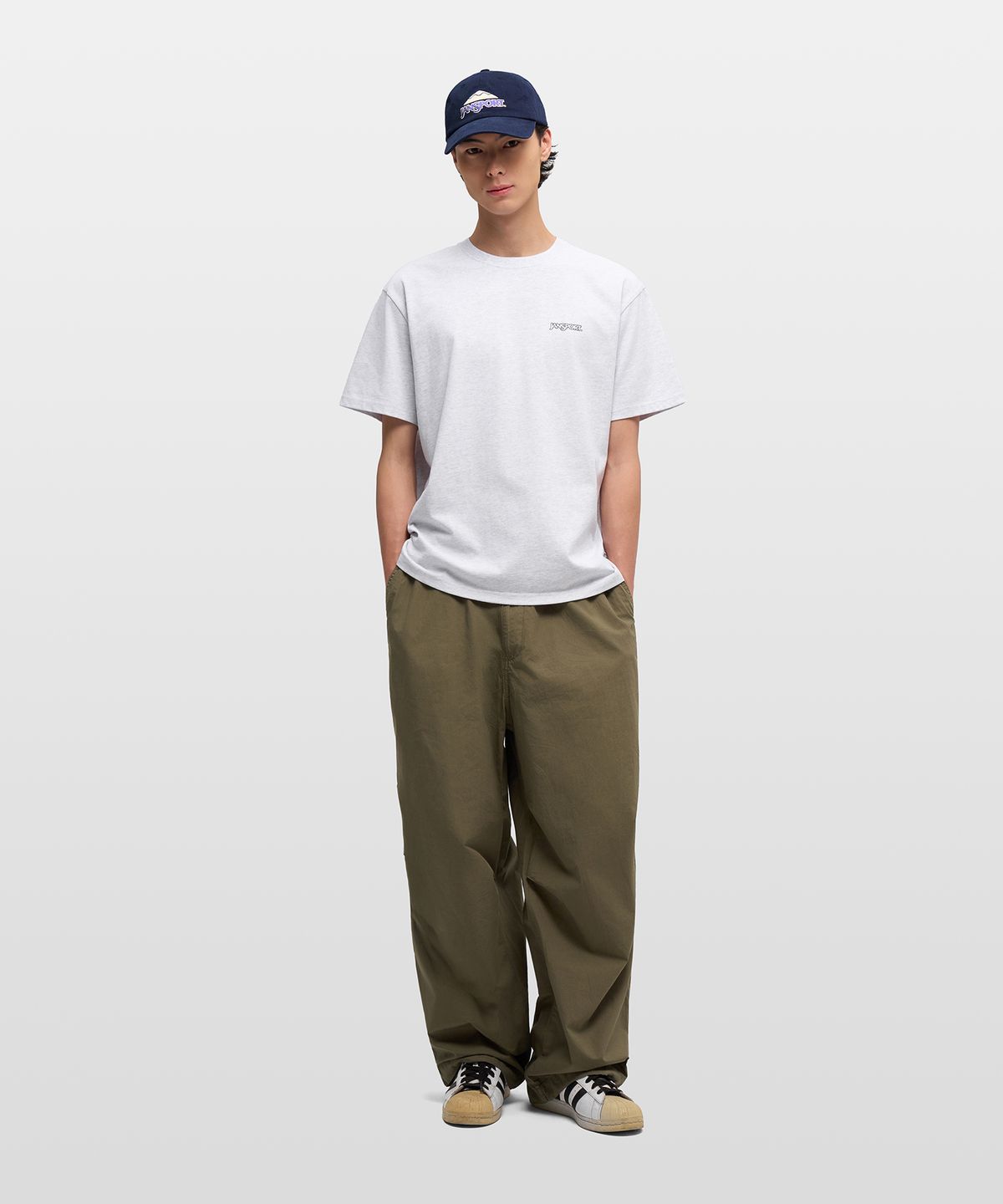 잔스포츠(JANSPORT) 시티 로고 티셔츠 MELANGE