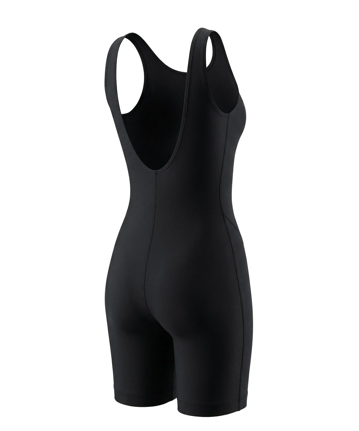 블랙몬스터핏(BLACK MONSTER FIT) 베이직 U백 반신 수영복 (BLACK)/BM251206