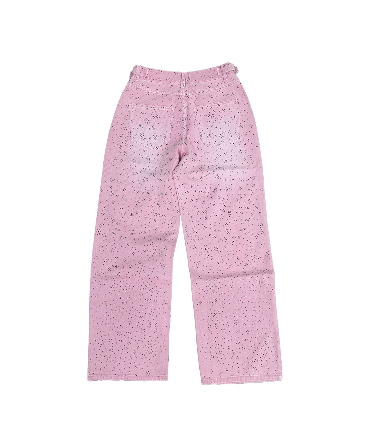 그레일즈(GRAILZ) CRYSTAL WASHED DENIM PANTS [PINK]