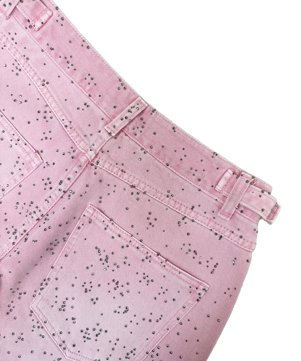그레일즈(GRAILZ) CRYSTAL WASHED DENIM PANTS [PINK]