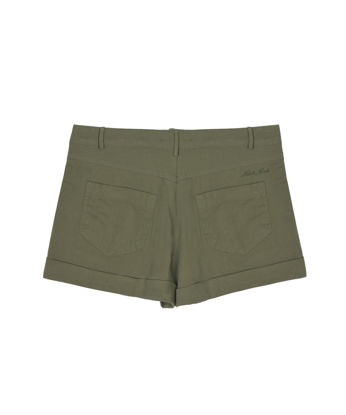 닉앤니콜(NICK&NICOLE) COTTON ROLL-UP SHORT PANTS_KHAKI