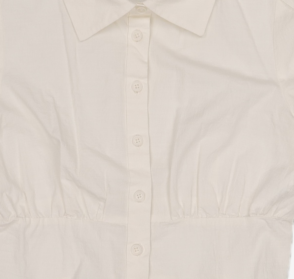 미쏘(MIXXO) 셔츠형 크롭 블라우스 MIWBLD323G S