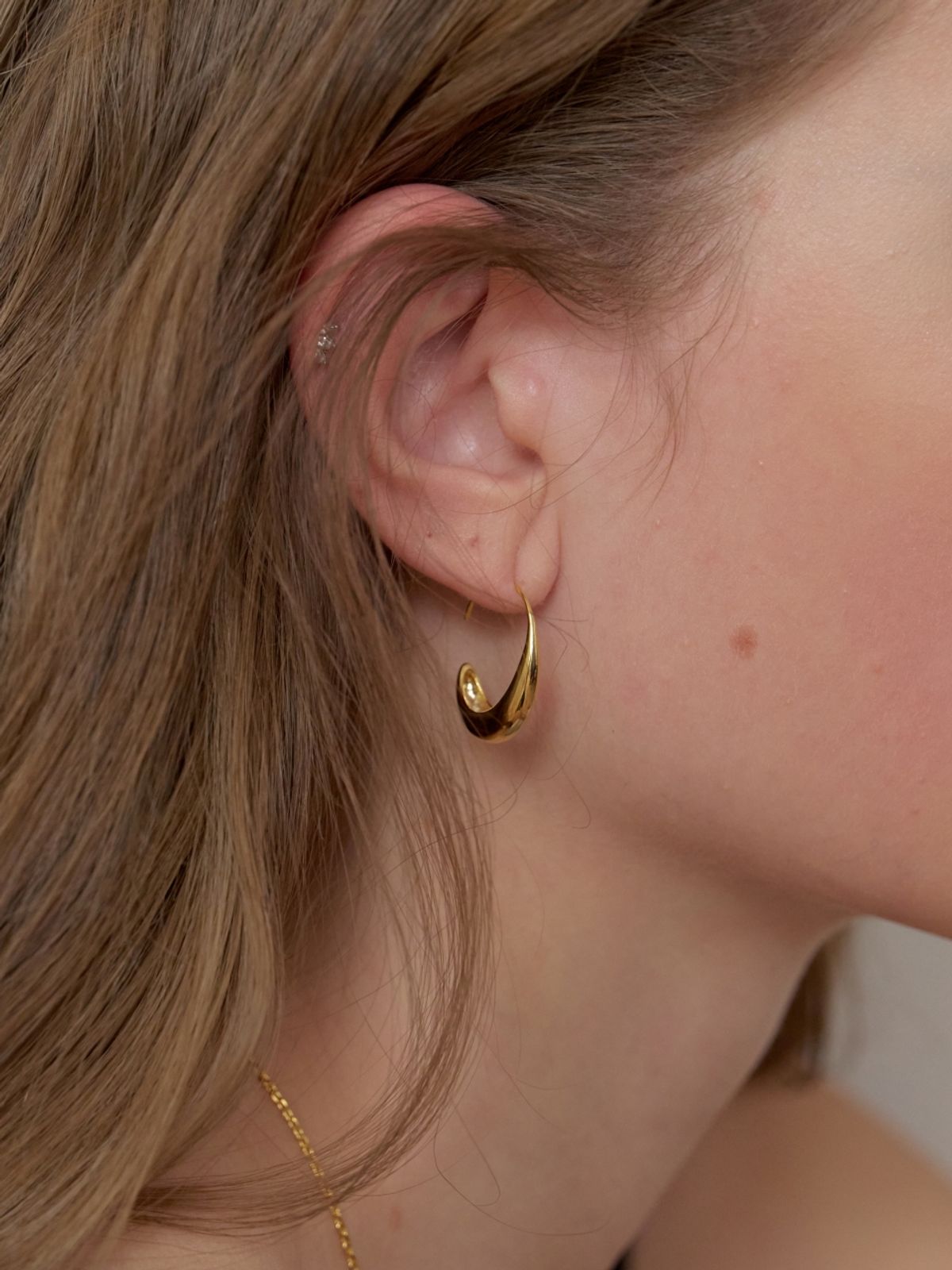 러브미몬스터(LOVE ME MONSTER) Slim Leaf Earrings (L262MER060)