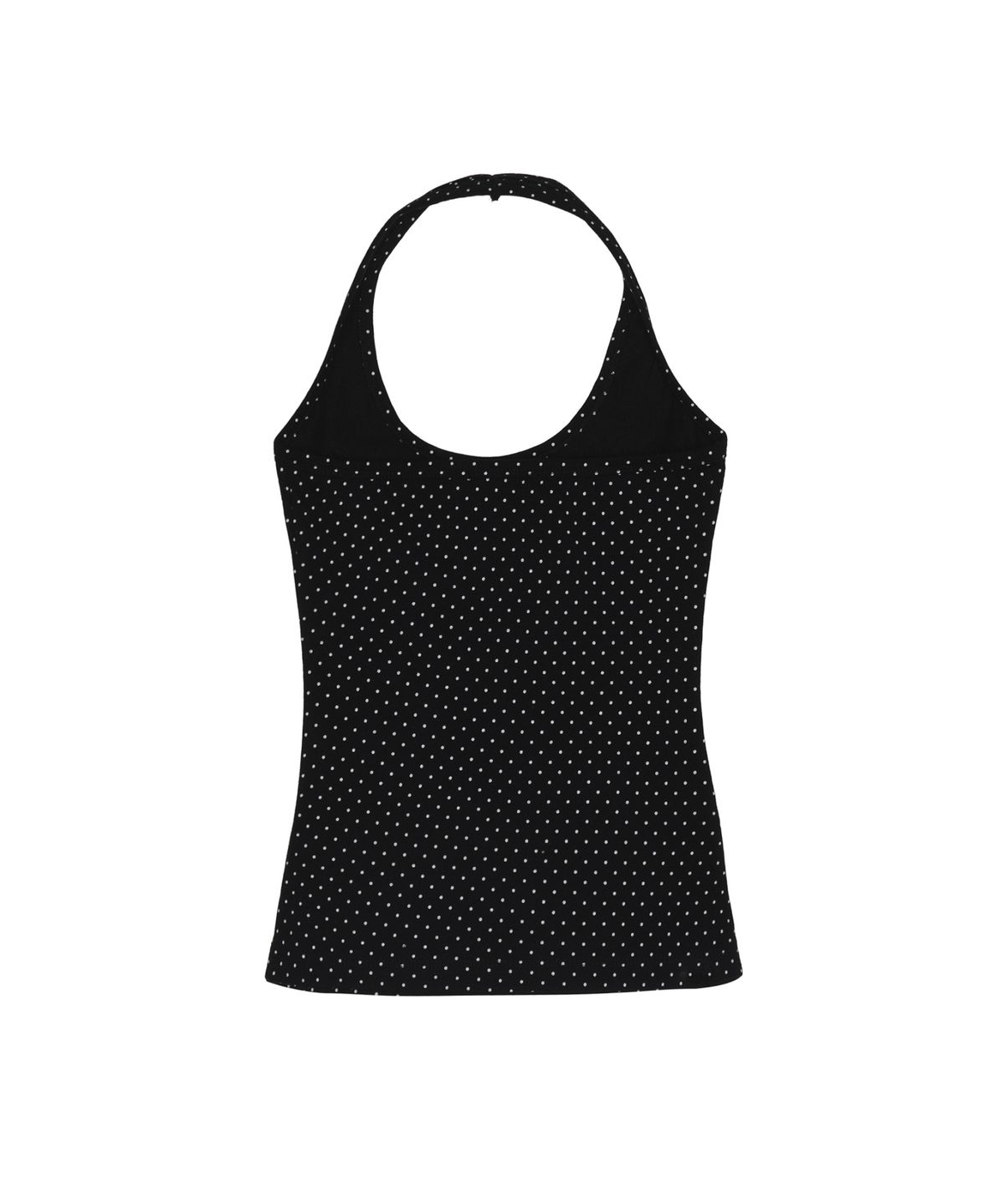 닉앤니콜(NICK&NICOLE) DOT HALTER NECK SLEEVELESS TOP_BLACK