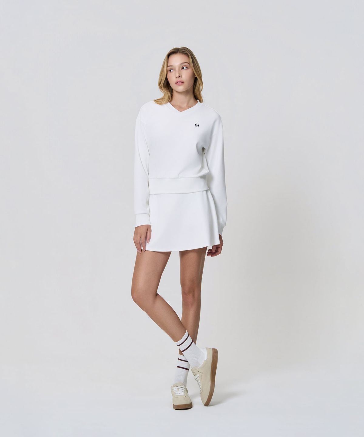 세르지오 타키니(SERGIO TACCHINI) W 액티브 플레어 스커트 (White)