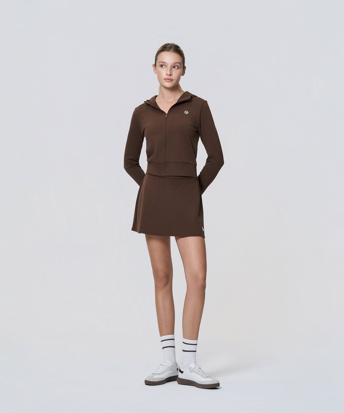 세르지오 타키니(SERGIO TACCHINI) W 액티브 플레어 스커트 (D.Brown)