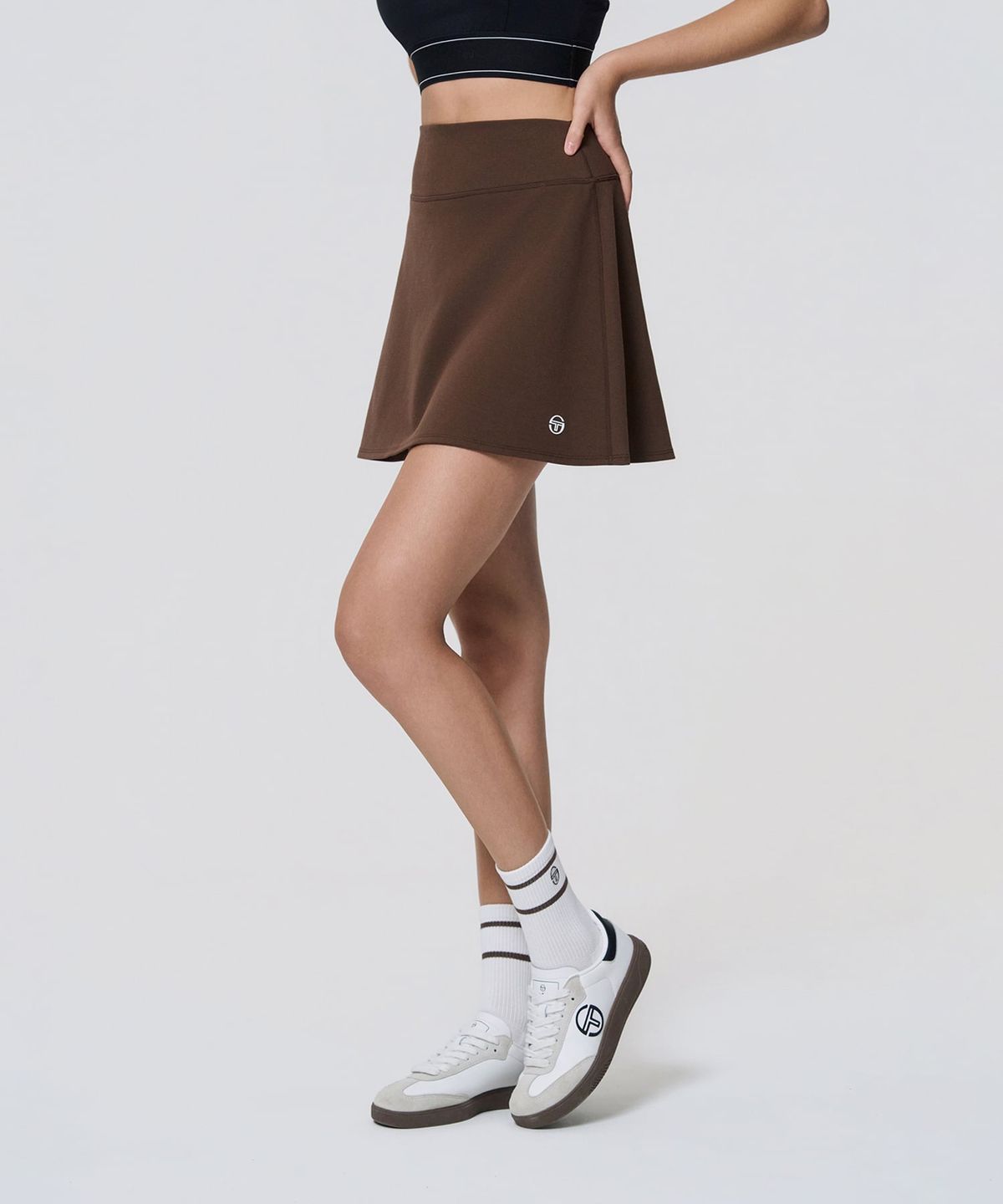세르지오 타키니(SERGIO TACCHINI) W 액티브 플레어 스커트 (D.Brown)
