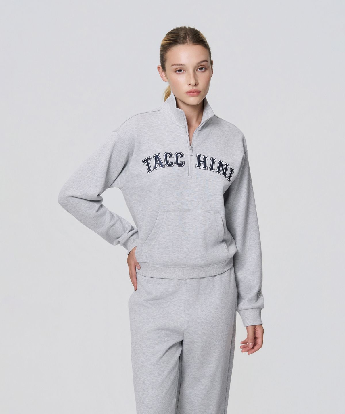 세르지오 타키니(SERGIO TACCHINI) W 아트웍 버터쭈리 하프집 (Melange Grey)