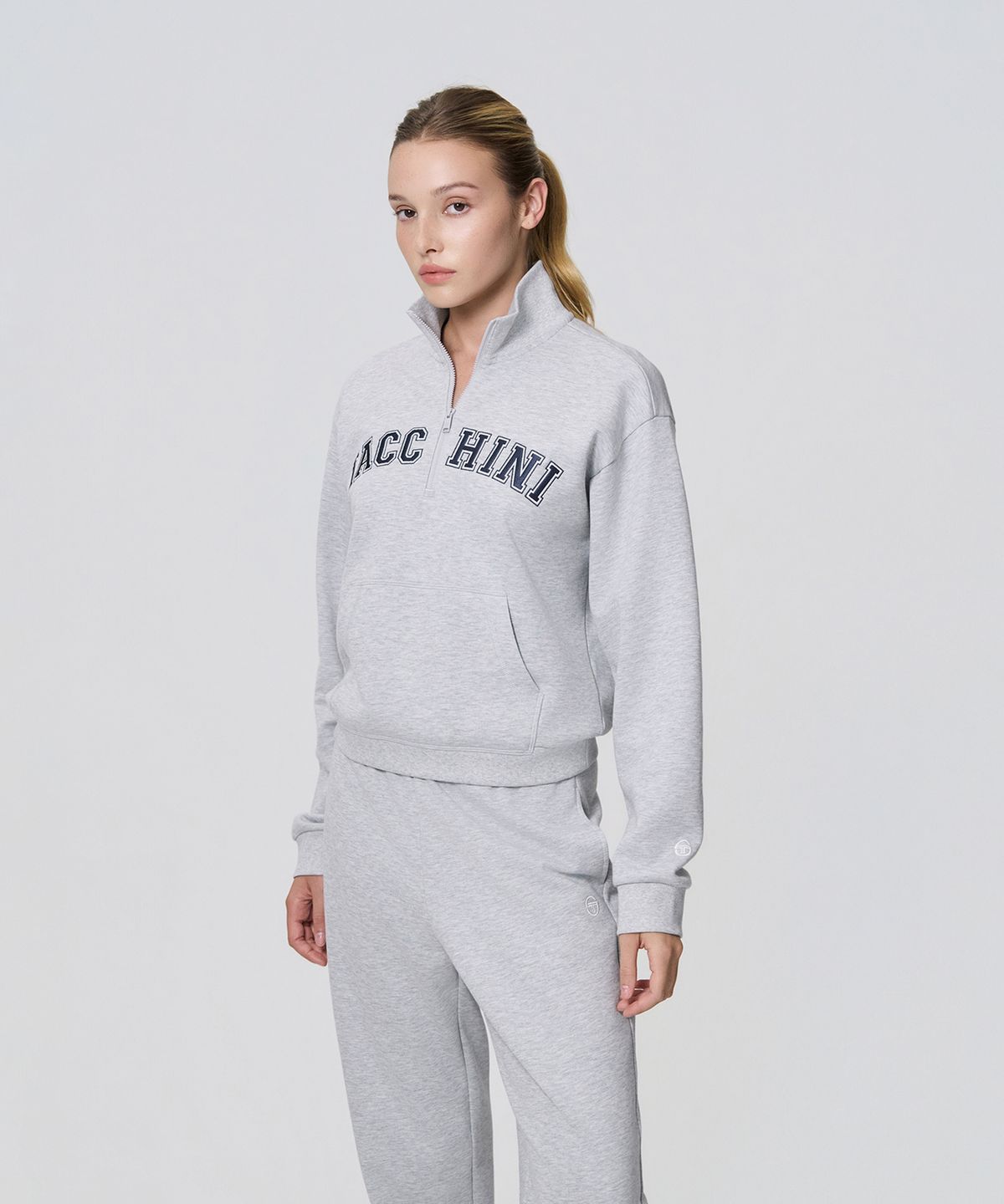 세르지오 타키니(SERGIO TACCHINI) W 아트웍 버터쭈리 하프집 (Melange Grey)
